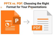 PPTX vs. PDF: Choosing the Right Format for Your Presentations