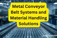mesh conveyor belt system in modern industrial material handling facility