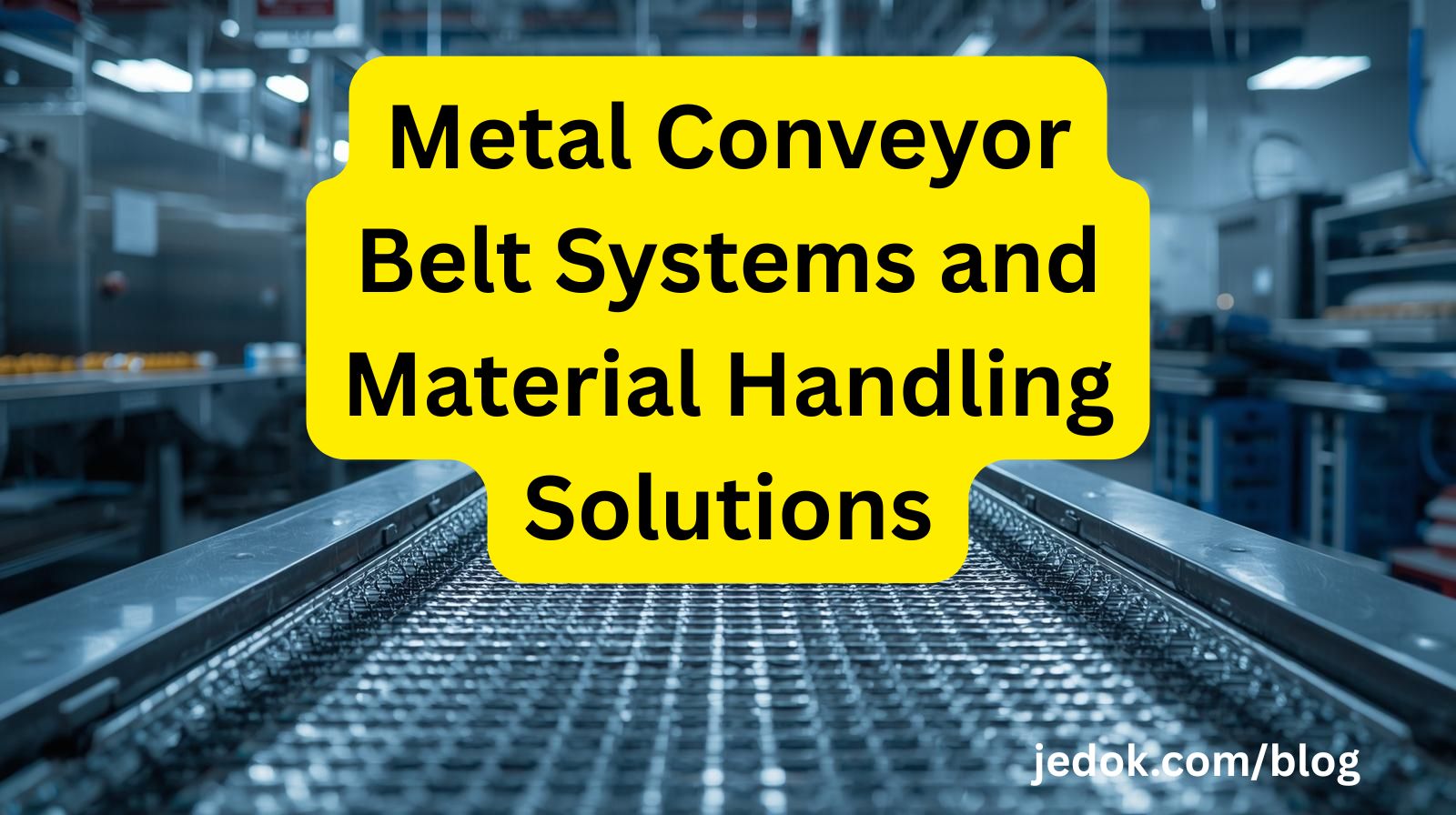 mesh conveyor belt system in modern industrial material handling facility