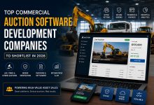 Top commercial auction software development companies in 2026 with industrial auction platform dashboard