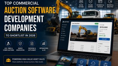 Top commercial auction software development companies in 2026 with industrial auction platform dashboard